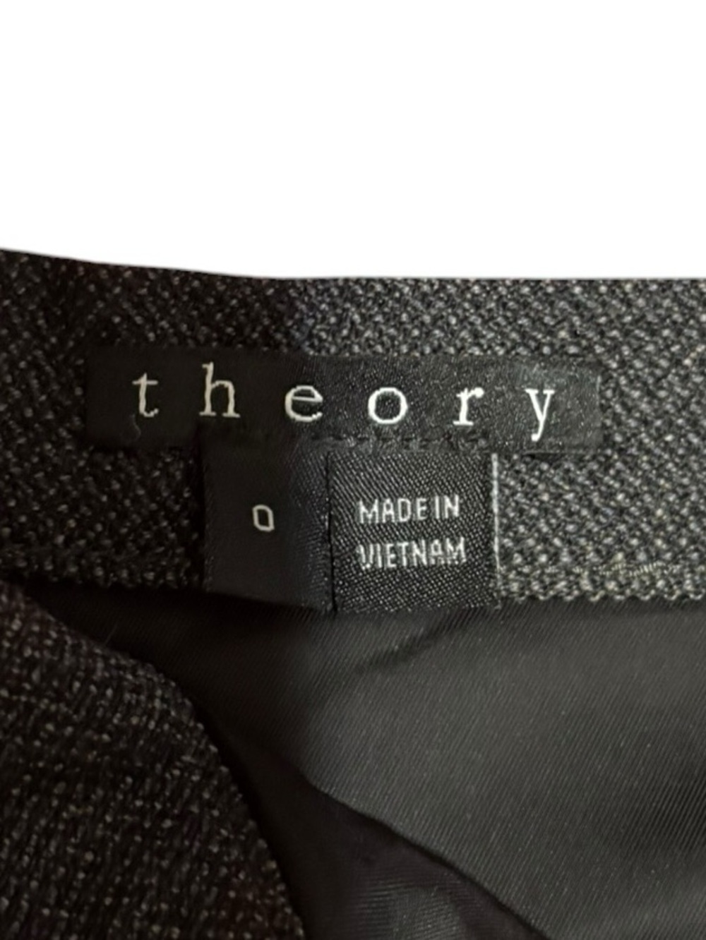 Theory Charcoal A-Line Skirt Long 18.5 inch - Picture 3 of 5